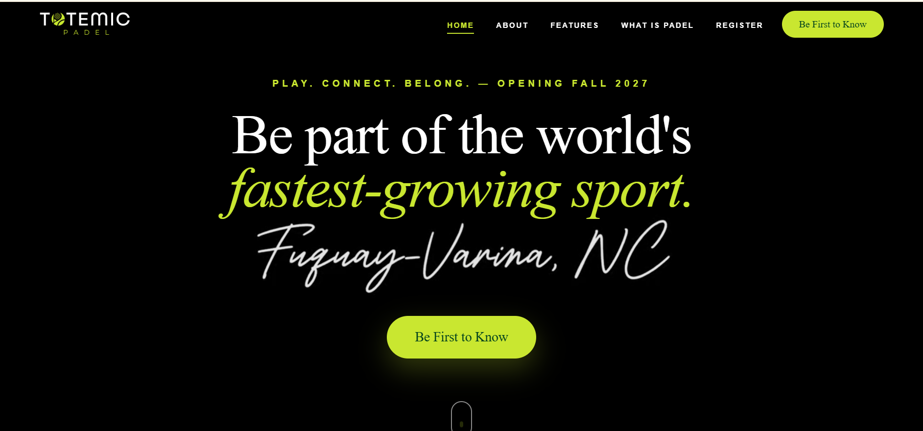 Totemic Padel website